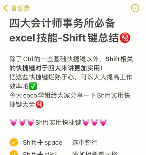 掌握Shift快捷键，提升电脑操作速度（解锁Shift快捷键大全，让你的操作事半功倍）  第3张