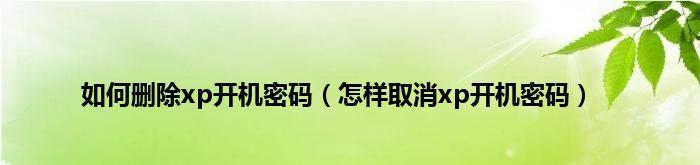 分享Xp系统如何删除用户账号（简单易行的用户账号删除方法）  第3张