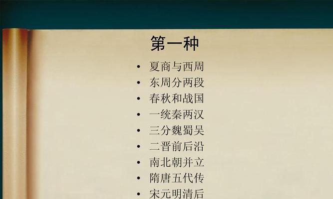 中国历史朝代顺序一览表（了解中国历史朝代的时间顺序和演变过程）  第1张